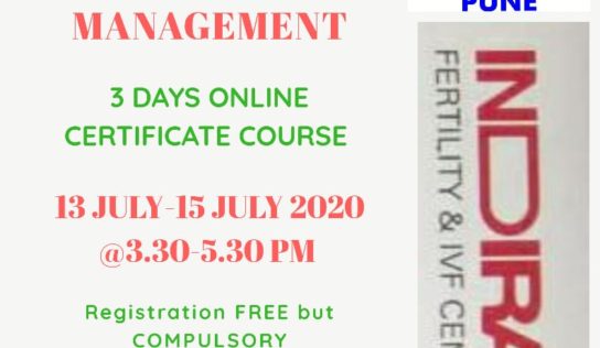 Program Infertility management course for GPA 13-15th July