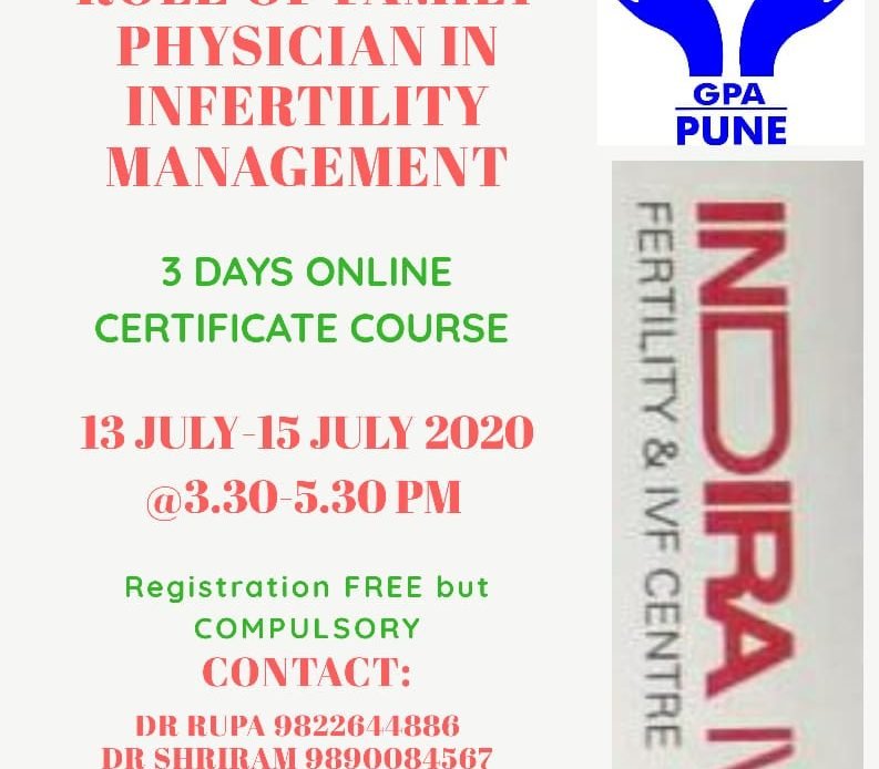 Program Infertility management course for GPA 13-15th July